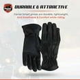thumbnail image 7 of Daniel Smart Men’s Leather Gloves – Aniline Cowhide Leather Motorcycle Glove with padded palm and Touch Screen Finger Tip, 7 of 7