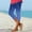Blue, variant on Women's Plus Size 4X Capris Under $10 Summer High Waisted Printed Slim Fitting Yoga Pants