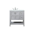thumbnail image 3 of Elegant Kitchen and Bath 32 inch Single bathroom vanity in grey, 3 of 8