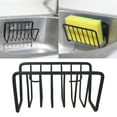 thumbnail image 2 of Less Than 5 Rack Kitchen Storage Organizer Caddy Small Holder for Sponges Soaps Scrubbers Quick Drying Open Wire Basket with Strong Suction Cups Ronde, 2 of 5