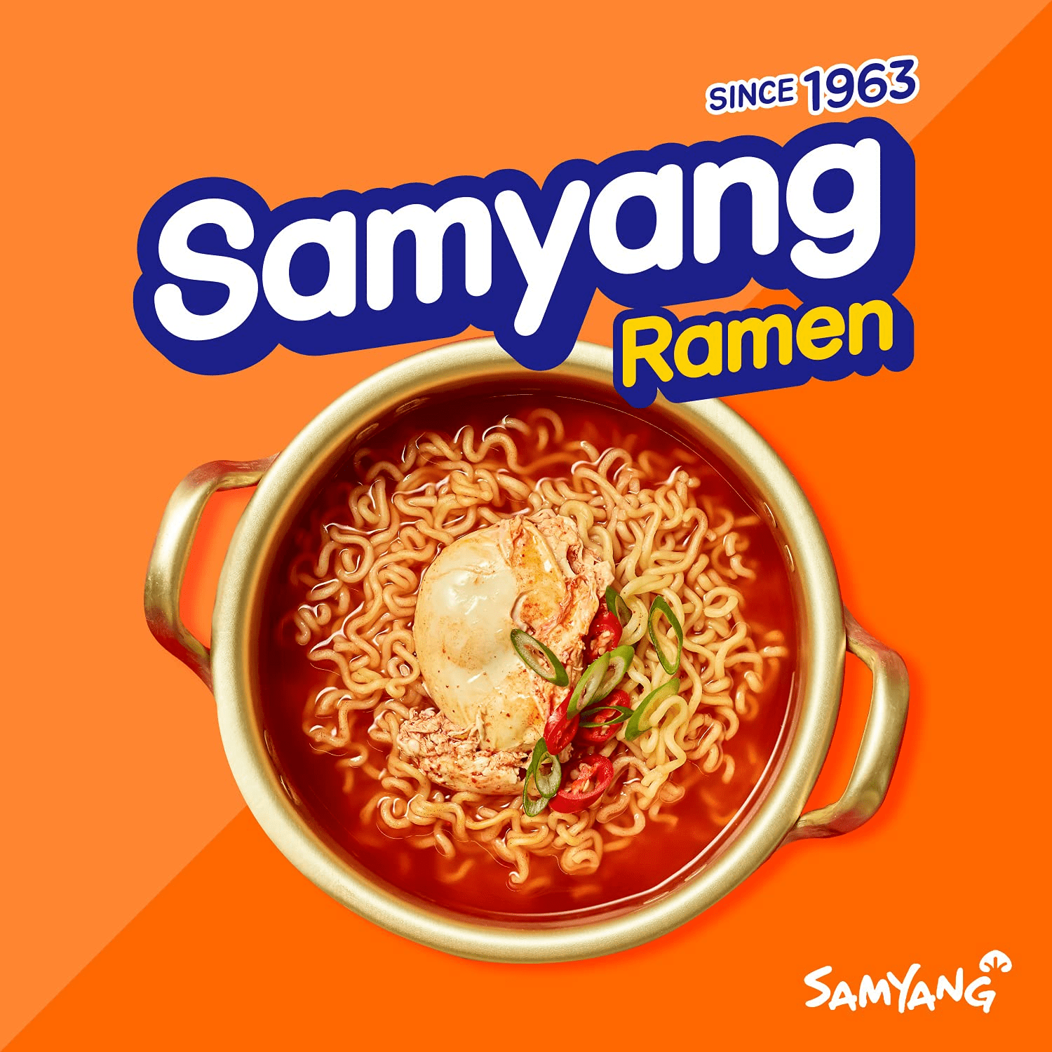 Samyang Ramen Korean Noodle Soup, 4.23 oz Chewy & Delicious Noodles with  Rich Taste of Ham Flavor, No Transfat No Cholesterol, 5ct pack Set of 2  Total of 10ct & CUSTOM Storage Carrier 