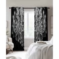 thumbnail image 4 of Crystal Chandelier Blackout Curtains for Bedroom Living Room Darkening Curtains 54 Inch Long Candle Abstract Luxury Modern Short Curtain for Small Window Treatment Insulated Grommet Drapes 52"x54"x2, 4 of 9