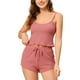 thumbnail image 2 of Pijama sin mangas para mujer, camisetas sin mangas y pantalones cortos Strtechy, 2 uds., conjunto de salón, pequeño, rosa, 2 of 4