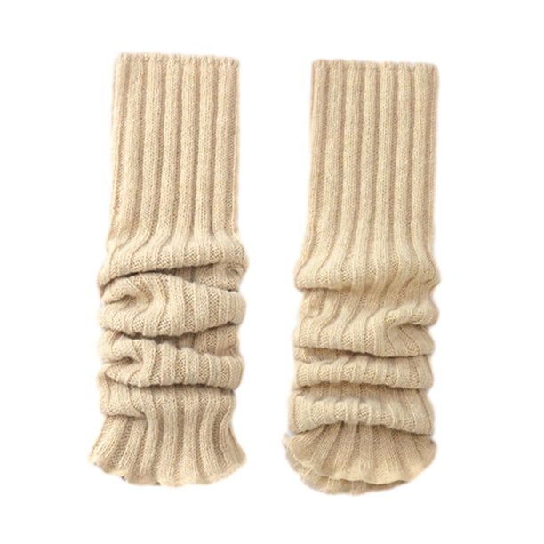 Calentadores de piernas de punto, medias con mangas para piernas, polainas JK cálidas, medias altas, cubrepiernas, calcetines largos de punto para mujeres, uniformes para niñas 44cm Yinane Calientapiernas
