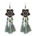 thumbnail image 4 of Mujeres niñas bohemio borla gancho pendientes de oreja flecos flor pendientes colgantes Yinane Pendientes de borla para mujeres., 4 of 8