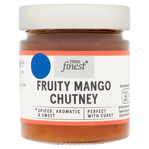 Tesco Finest Spiced Mango Chutney 220g, Imported from Britain