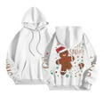 thumbnail image 4 of Wang6 Christmas Hoodies for Women Plus Size Funny Back Merry Christmas Letter Print Hooded Sweatshirts Long Sleeve V Neck Xmas Holiday Party Graphic Pullovers Tops with Pocket X_White XL, 4 of 8