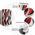 thumbnail image 7 of Shower Curtains Abstract Red Grey Black Striped Bath Curtain Modern Art Waterproof Bathroom Shower Curtain Set with Hooks Decoration 72 x 84 Inches, 7 of 7