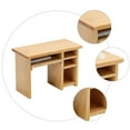 Miniature Computer Desk Set Model Wooden Mini Furniture Mini House