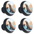 thumbnail image 2 of 4 Pcs Sea Lion Knobs for Kitchen Cabinet Cupboard Dresser Bookcase Drawer Pulls Handles Round Home Decor, 2 of 8