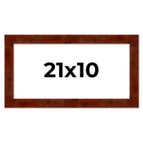 21x10 Walnut Brown Veneer Real Wood Picture Frame Width 1.75 inches | Interior Frame Depth 0.5