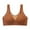 Brown, variant on Womens Push up Bra No Underwire Mesh Sheer Deep Cup Pleated Front Comfortable Breathable Bra
