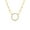 Yellow Gold, variant on CZ Circle Paperclip Necklace Hand Set in Sterling Silver, 18" + 2" Extension