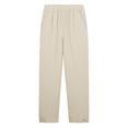 thumbnail image 6 of Aoiroe Women's Linen Capri Pants,Work Pants Women High Waisted Slacks Trousers Wide Leg Pants With Pockets Capri Baggy Wide Leg Trousers Lounge Baggy Palazzo Trousers Beige L, 6 of 9