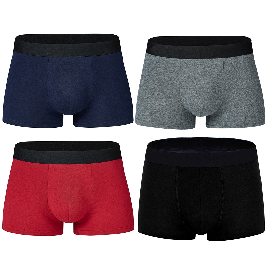 4 Paris Men's Underwear Skinfriendly Solid Color Stretch Underwear Boxer Briefs Walmart Canada