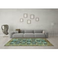 thumbnail image 3 of Ahgly Company Indoor Square Abstract Light Blue Modern Area Rugs, 4' Square, 3 of 4