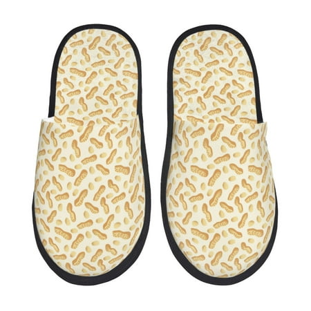 Balery Peanuts3 Slient Indoor Furry Fleece Comfort House Shoes Soft Non-Slip Home Shoes Cotton slippers House Slippers-- Large