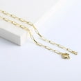 thumbnail image 6 of Lancharmed 14K Gold Plated Necklace for Women Flat Wire Necklace Gifts for Couples, 6 of 7