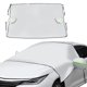 thumbnail image 1 of Cubierta de automóvil para ventanas laterales y parabrisas delantero para sedán/hatchback para SUV, película de aluminio de 86.6 pulgadas, 2 tiras reflectantes, 1 of 7