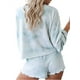 thumbnail image 1 of SAYOO Conjunto de pijamas de teñido de Mujeres pijamas de servicio doméstico de Mujeres 2 conjuntos PJ SAYOO  moda, 1 of 3