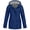 Blue, variant on Lovskoo Women's Rain Jacket Sport Casual Waterproof Windbreaker Casaul Solid Jackets Outdoor Plus Size Drawstring Zipper Hooded Raincoat Windproof Tops Coat with Pocket Navy