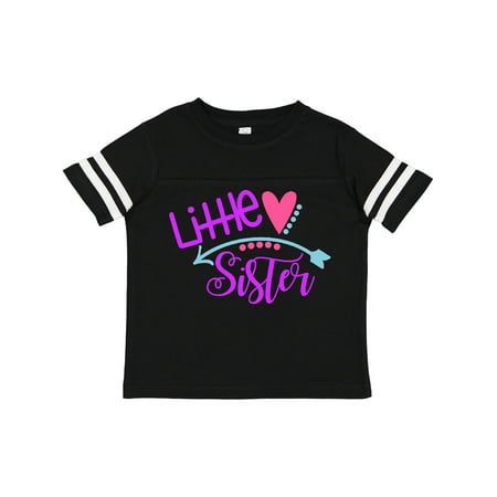 

Inktastic Little Sister Heart and Arrow Girls Toddler T-Shirt