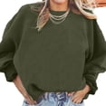 thumbnail image 6 of 2025 Fall Winter New Fashion Polo Neck Long Sleeve Women's Loose Sweatshirt - Bat Sleeve Casual Pullover Solid Color Street Style Top Women's Fashion Hoodies & Sweatshirts, 6 of 11