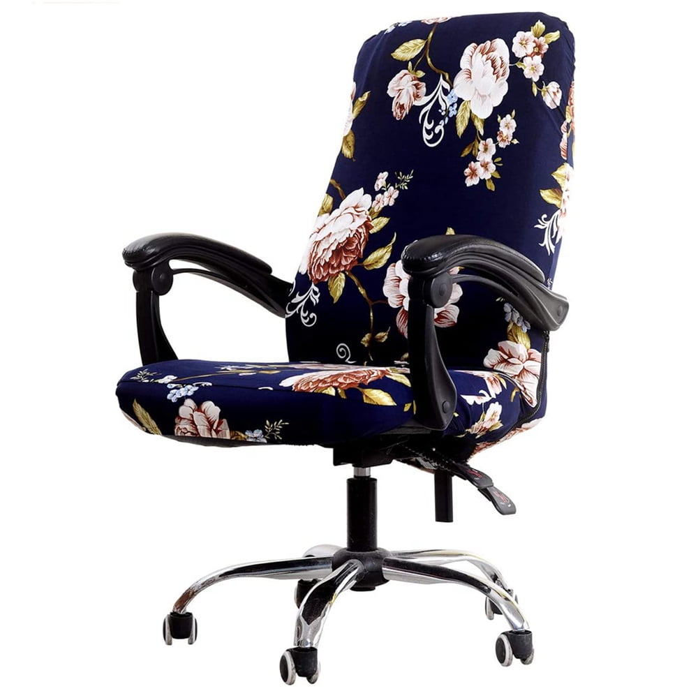 M/L Size Stretch Computer Office Chair Seat Covers, Removable Washable