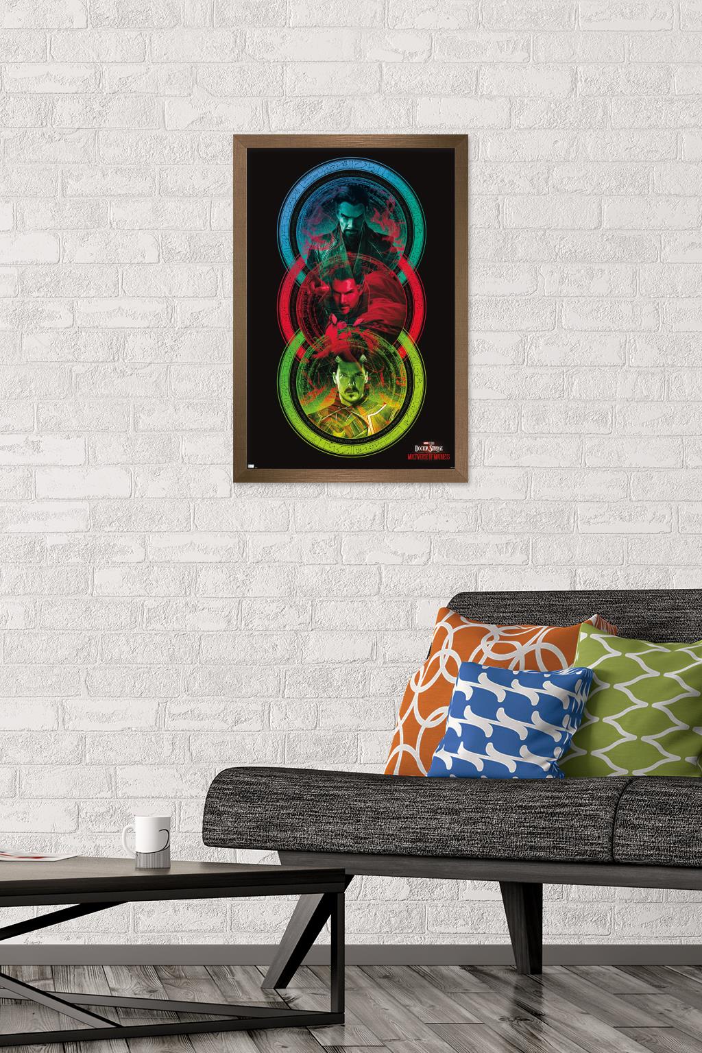 Marvel Doctor Strange in the Multiverse of Madness - Tricolor Wall Poster, 14.725" x 22.375" Framed