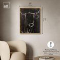 thumbnail image 4 of Bull on Black Canvas Print Farmhouse Art by Art Remedy, Gold Frame, 24 x 30, 4 of 6
