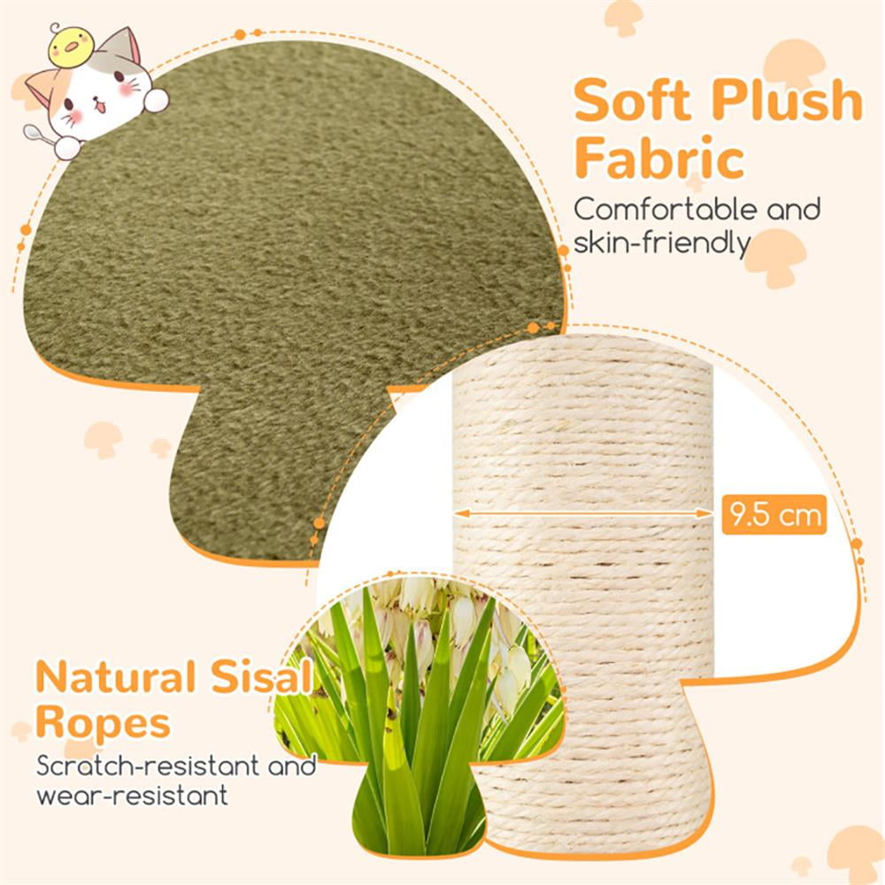 Resenkos Cat Scratching Tower,Cat Tree, 35 Inch Tall Cat Tower with Sisal Scratching Posts Cat Condo and Padded Platforms-Multicolor