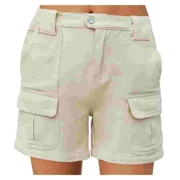 【BAON】Shoka Summer Cotton Bermuda Pants OJSFQUFP Womens Shorts Tummy Control Khaki Women Summer