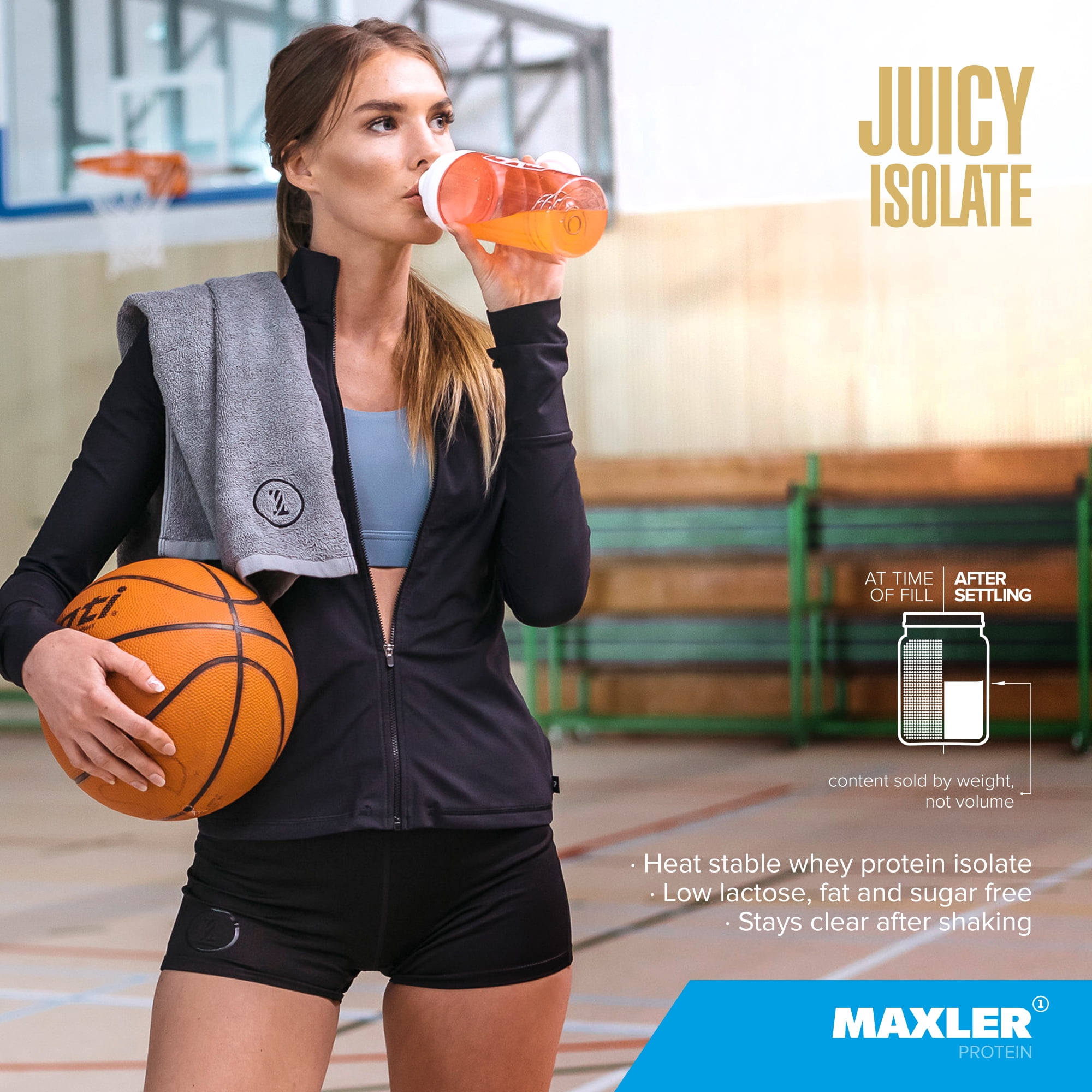 Maxler Juicy Isolate Protein Powder - Clear Whey Isolate - Coconut 1.1lb (20 Servings)