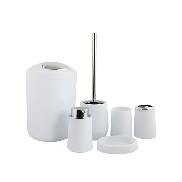 Taza de cepillo Wosthever con boquilla galvanizada para almacenamiento de artículos de tocador de baño blanco ZT-T223