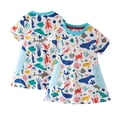 thumbnail image 1 of Esaierr Robes pour Filles 2-7 Ans, Robes d'Été à Manches Courtes pour Bébé, Col Rond en Coton Doux, 1 of 9