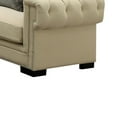 thumbnail image 3 of Button Tufted Sofa with 4 Pillows, Cream, 3 of 5