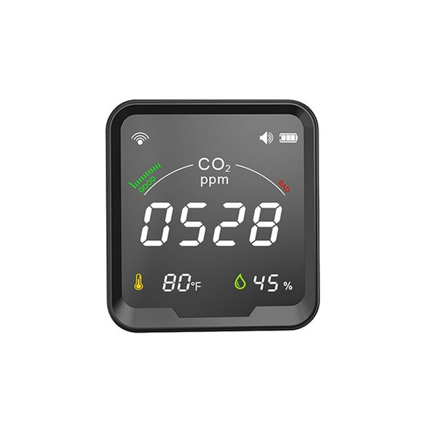 Inteprter Detector de aire con pantalla LED Digital inteligente Tuya, aplicación de Control remoto, probador de temperatura y humedad con alarmas, Electrónica