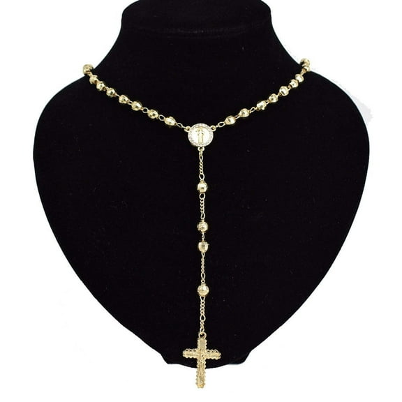 JoeytheJewelryNY 18k Layered real gold filled religious rosary necklace #2