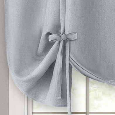 Achim Darcy Window Curtain Tie Up Shade - 58x63 - Grey