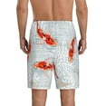 thumbnail image 3 of Naloa Koi Fish Corals,Spring Summer Men's Short Pajama Pants, Lounge Comfort Shorts with Elasticized Waistband and Side Pockets - X-Large, 3 of 9