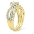 thumbnail image 2 of Dazzlingrock Collection 1.00 Carat (ctw) 14K Princess & Round Diamond Bridal Engagement Ring Set 1 CT, Yellow Gold, Size 6.5, 2 of 4