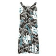 thumbnail image 5 of Aloohaidyvio Summer Dresses for Women ,Womens Floral Print Beach Casual Loose Tank Dress Sleeveless Halter Dresses Black M, 5 of 5