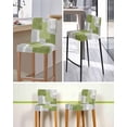 thumbnail image 5 of Sage Green Abstract Bar Stool Covers Set of 4, Grey Geometric Oil Painting Vintage Stretch Washable Bar Chair Covers with Backs, Removable Pub Counter Height Chair Cover for Kitchen Dining Room Cafe, 5 of 7