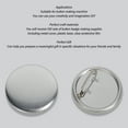 thumbnail image 3 of 100 Sets Blank Pin Button, Round Badge Button Parts Metal Button Pin Badge Kit For Button Making Machine, 3 of 8