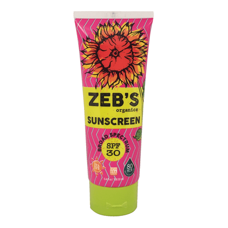 Zeb's Organics Sunscreen SPF 30 3.4 oz