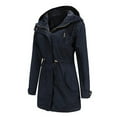 thumbnail image 4 of Women Light Jacket Active Outdoor Trench Windbreaker Coat With Hood Lightweight Plus Size For Girls for Women Polish Jacket Jacket without Hood Ll Womens Casual Anorak Jacket Petite Womens Jacket, 4 of 8