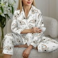 thumbnail image 4 of Goofa Cartoon Koala Printed Women’s 2 Piece Pajama Set Super,Pajamas Women's Long Sleeve Sleepwear Soft Button Down Loungewear Pjs Lounge Set Nightwear-Medium, 4 of 9