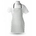 thumbnail image 4 of Chameleon Apron, Repetitive Animal on Branches Swirling Tail Pencil Sketch Pattern Print, Unisex Kitchen Bib with Adjustable Neck for Cooking Gardening, Adult Size, Dark Grey and White, by Ambesonne, 4 of 4