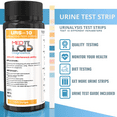 thumbnail image 4 of 10 Parameter Urine Test Strips for Urinalysis(150 Cnt) in Sealed Pouches. Tests for Ketosis, pH, Protein, UTI, Kidney and Liver Function, 4 of 7