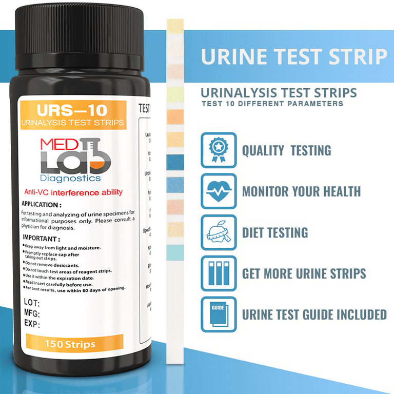 10 x GP Professional Uric Acid Gout Urine Test Strips